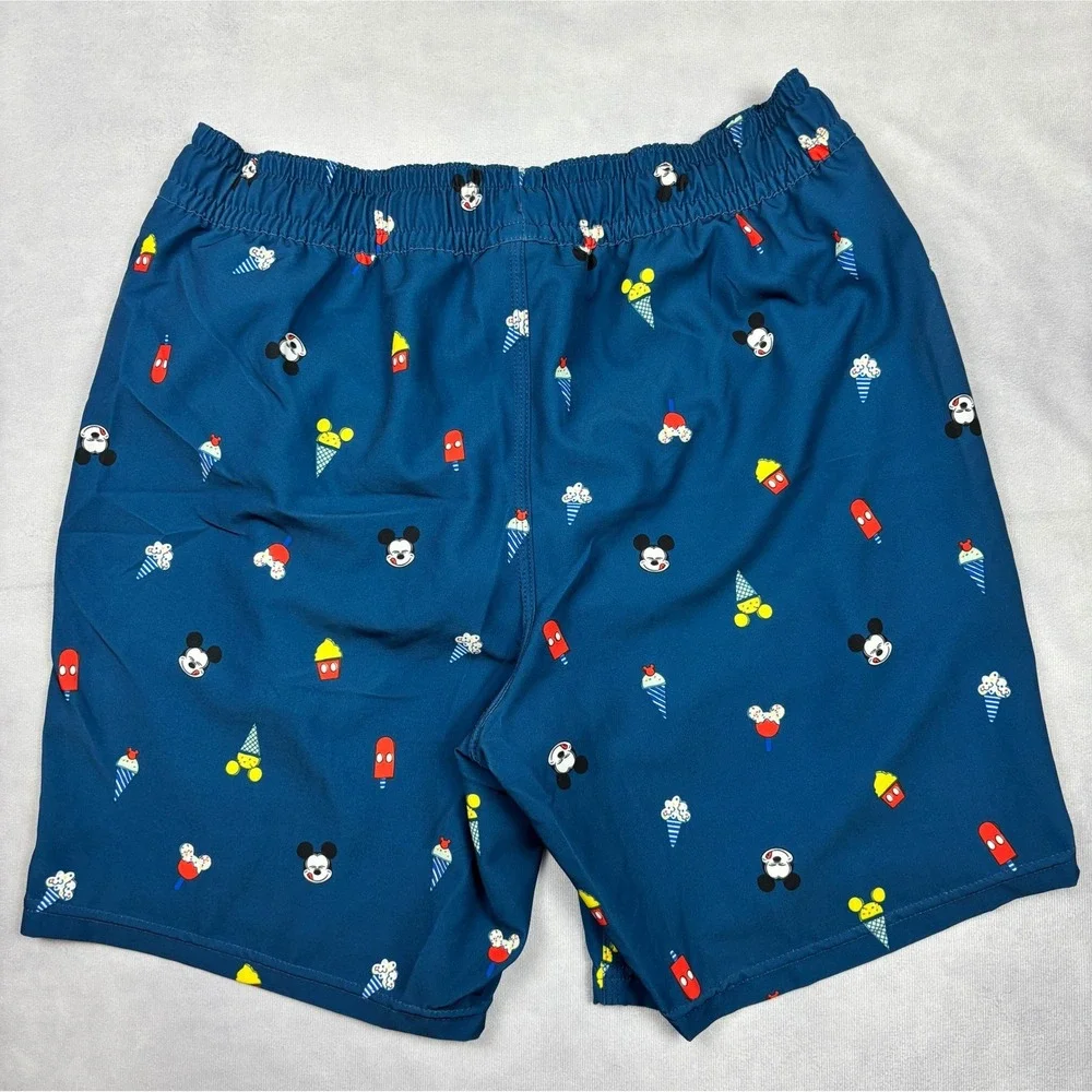 Disney Parks Mickey Mouse Ice‎ Cream Treats Swim Trunks Blue Mens Small